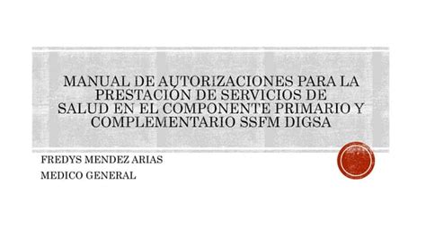 MANUAL DE AUTORIZACIONES DE SERVICIOS